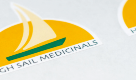 label printed by High Sail Cannabis using ADSI label printers